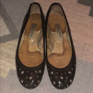 Jimmy Choo Star Studded Black Patent balle…